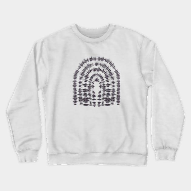 Tie dye fingerprint shape Crewneck Sweatshirt by PaepaeEthnicDesign